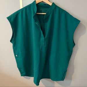 Hunter green Rafaela scrub top